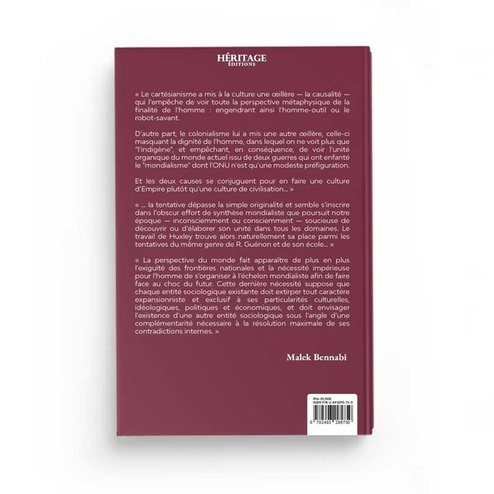 Mondialisme - Malek Bennabi - Editions Héritage
