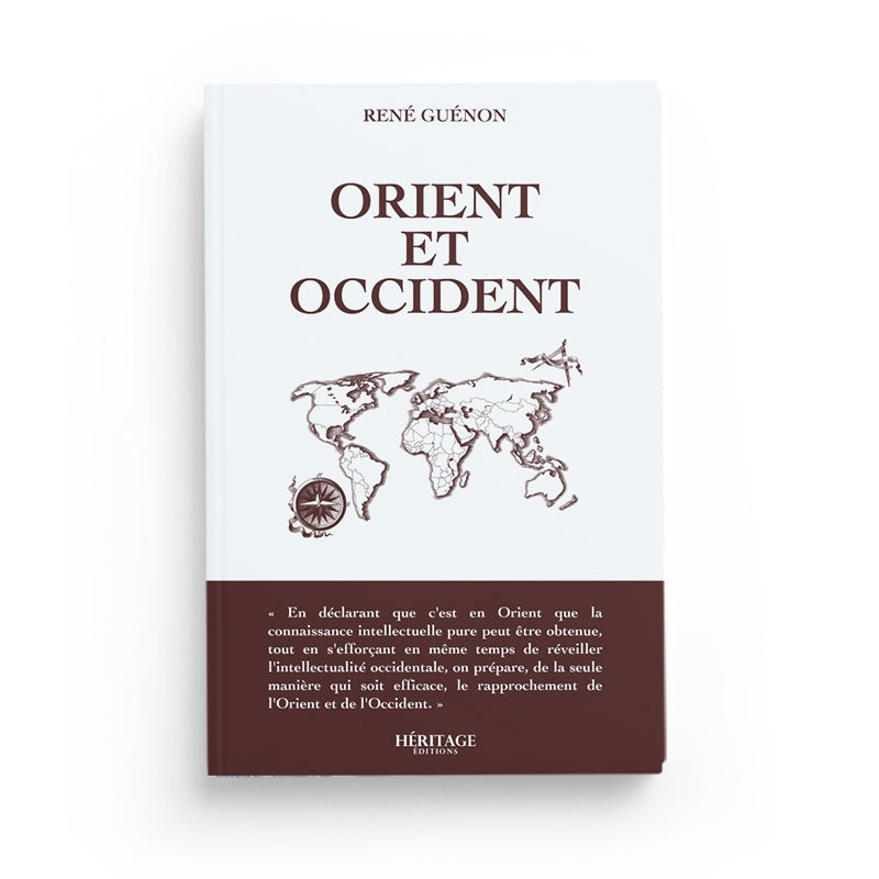 Livre "Orient et Occident" de René Guénon, publié par Héritage Édition, avec une couverture illustrée.