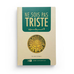 Livre "Ne sois pas triste" de La Tahzan par Aidh Al Qarni, publié par IIPH, couverture avec titre visible.