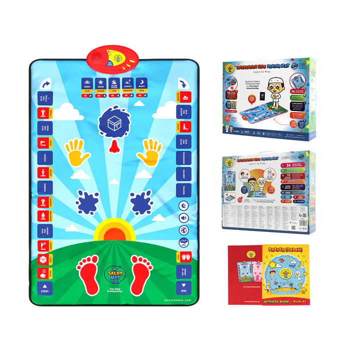 Tapis de Prière Interactif Intelligent pour Enfant - Bleu