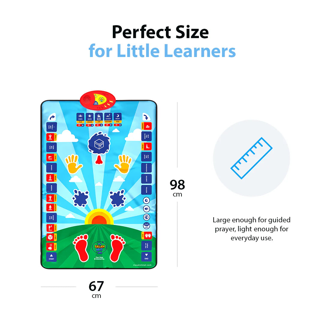 Tapis de Prière Interactif Intelligent pour Enfant - Bleu