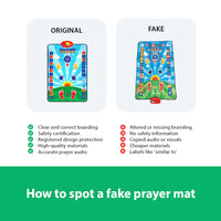 Tapis de Prière Interactif Intelligent pour Enfant - Bleu