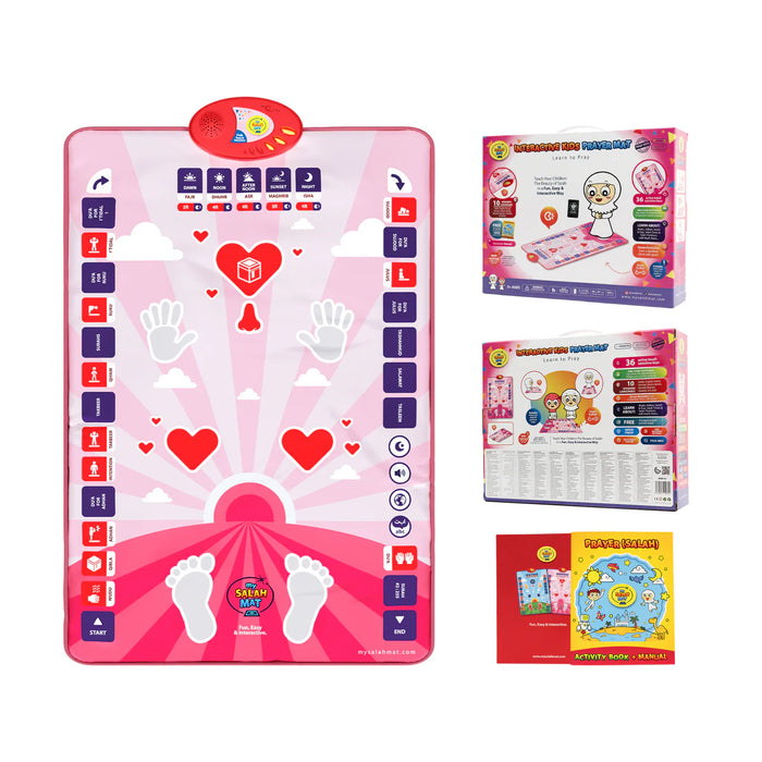 Tapis de Prière Interactif Intelligent pour Enfant - Rose