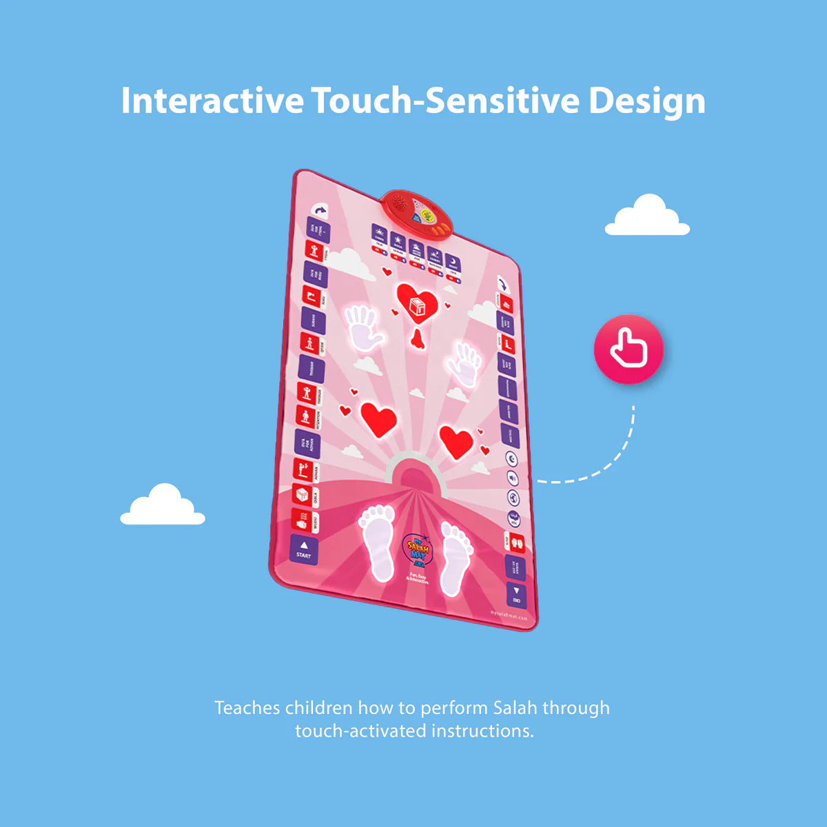 Tapis de Prière Interactif Intelligent pour Enfant - Rose