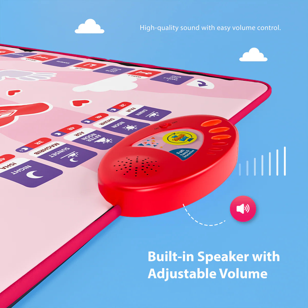Tapis de Prière Interactif Intelligent pour Enfant - Rose
