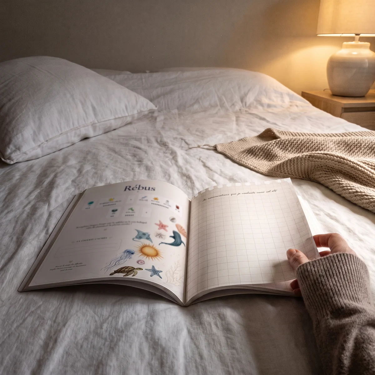 carnet Les Traces De L’Été de Qalbeen avec activités, jeux et journaling