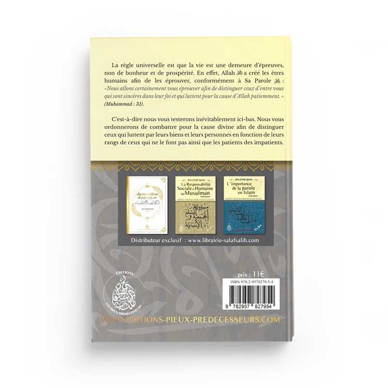 Livre "L'Épreuve du Bien et du Mal" N°9 de Cheikh Raslan, publié par Éditions Pieux Prédécesseurs, couverture illustrée.