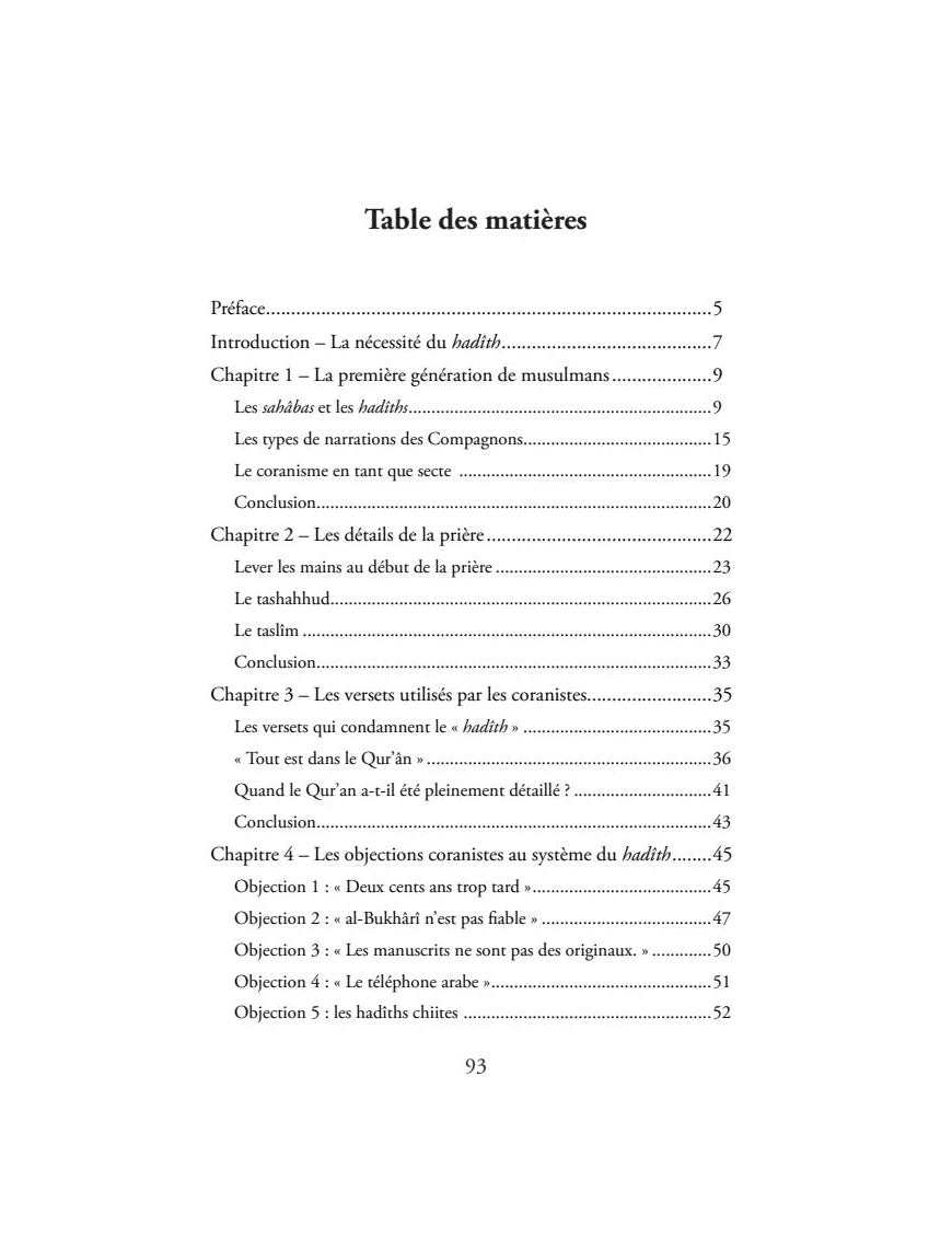La Nécessité du Hadîth – Farid al-Bahraini
