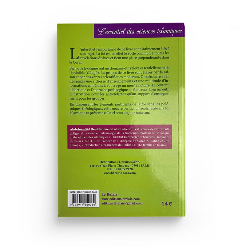 Livre "Les Six Piliers de la Foi" d'Abdelmadjid Ihaddadene, couverture avec titre et auteur, édition Le Relais.