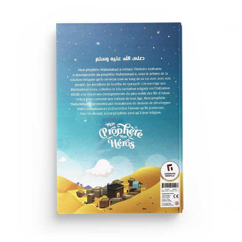 Livre pour enfants "Mon Prophète Mouhammad" de Learning Roots, couverture illustrée avec titre visible.