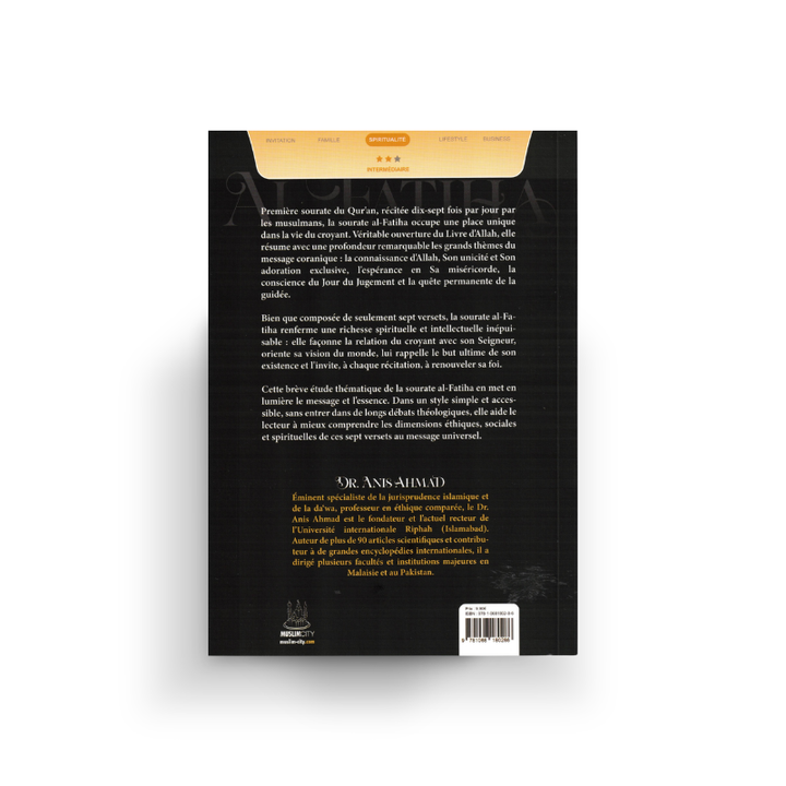 Les Leçons de la Sourate Al-Fatiha - Dr Anis Ahmad - Éditions MuslimCity