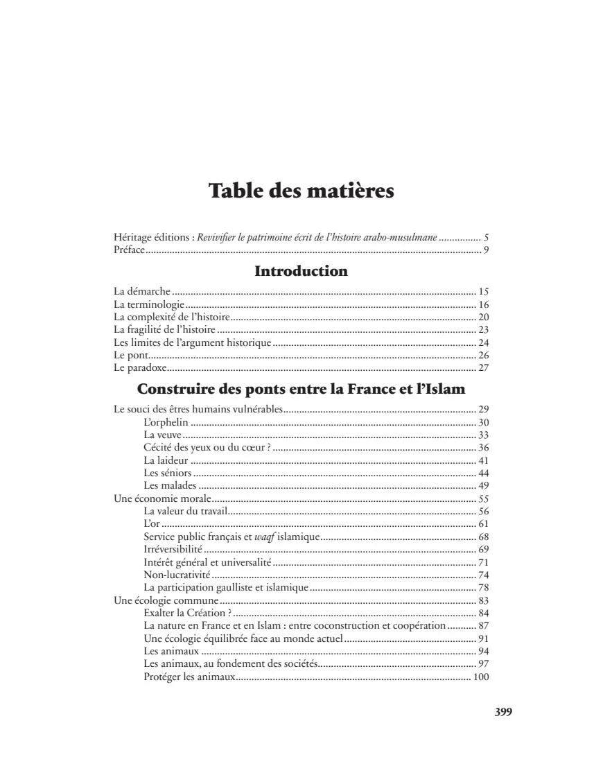 Livre "Les ponts entre la France et l’Islam" d’Alex Grandeau chez Héritage Édition, couverture avec titre et illustrations.