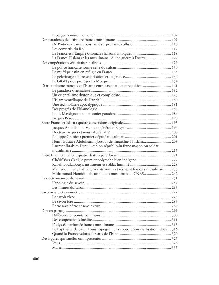 Les ponts entre la France et l’Islam – Essai historique
