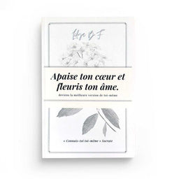 Livre "Apaise Ton Cœur et Fleuris Ton Âme" de Lilya B.F, couverture colorée avec des illustrations florales.