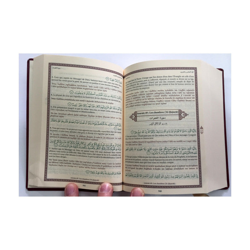 Coran arabe en version poche avec CD, traduction et translittération phonétique par Maison D'Ennour, livre religieux musulman.