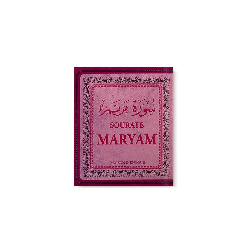 Coran Sourate Maryam en arabe, français et phonétique, édition Maison D'Ennour, pages ouvertes avec texte religieux.