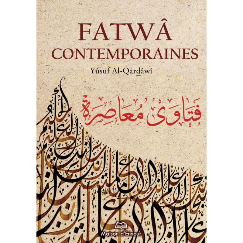 Livre "Fatwa Contemporaines d'après Yusuf Al Qaradawi" de Maison D'Ennour, couverture avec titre et logo.