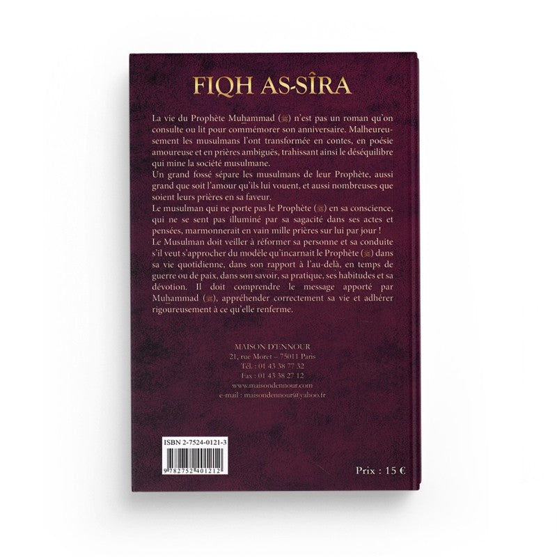 Livre Fiqh As-Sîra de Muhammad Al-Ghazâlî, édition Maison D'Ennour, couverture avec titre en arabe et français, pages visibles