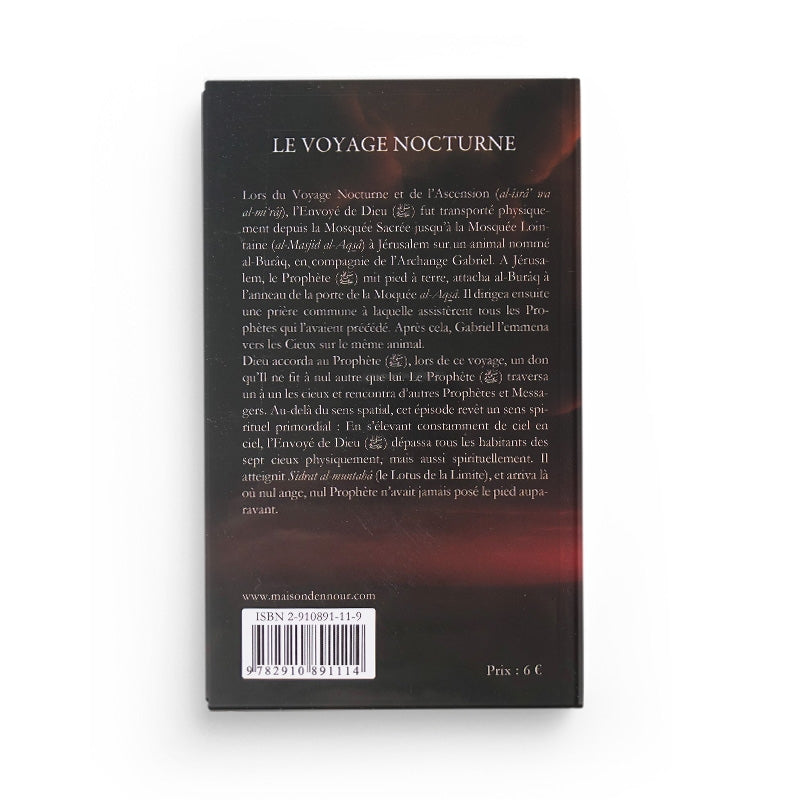 Livre "Le Voyage Nocturne" d’Abd Al-Halim Mahmud par Maison D’Ennour, couverture avec titre et illustrations artistiques.