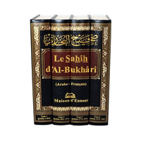 Livre Sahih Al Boukhari Complet en arabe et français de Maison D'Ennour, 4 volumes, édition de référence en islam.