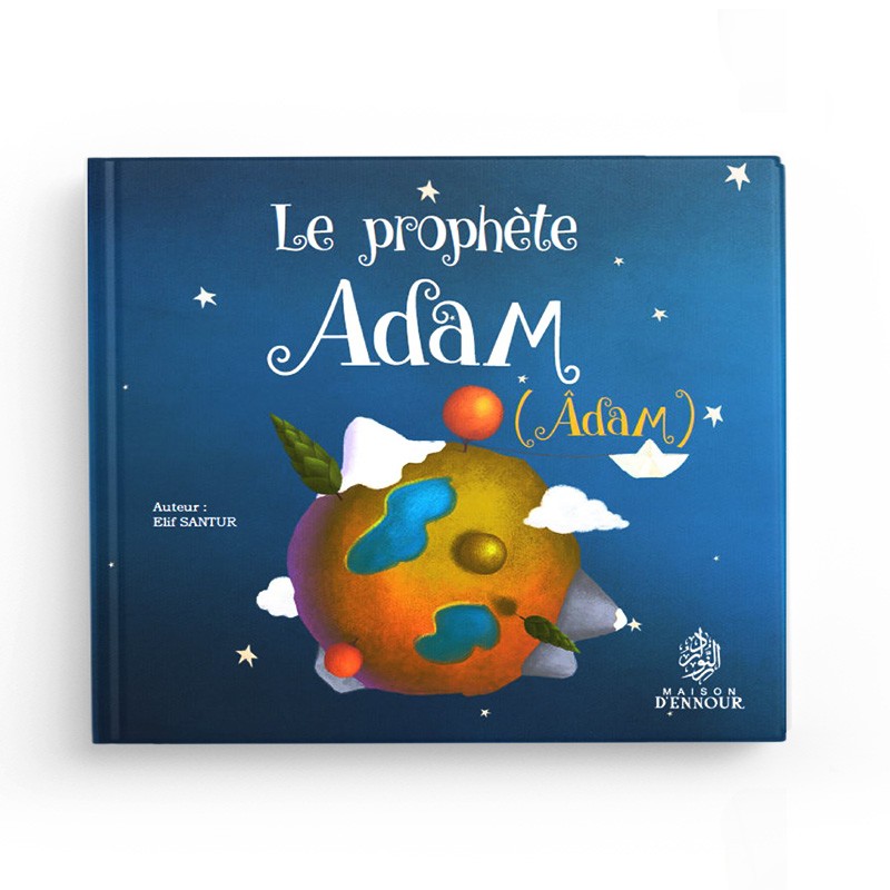 Illustration of "Le Prophète Adam," a children's book by Maison D'Ennour, featuring colorful cover design and engaging artwork.