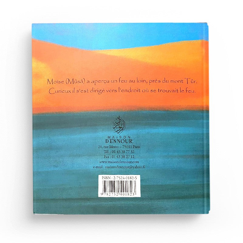 Livre pour enfant "Le Prophète Moïse" par Maison D'Ennour, couverture avec illustration colorée sur fond blanc.