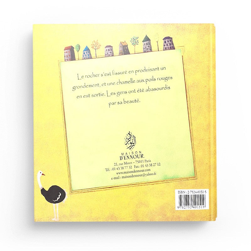 Livre pour enfant Le Prophète Salih de Maison D'Ennour, couverture illustrée avec titre et images colorées.