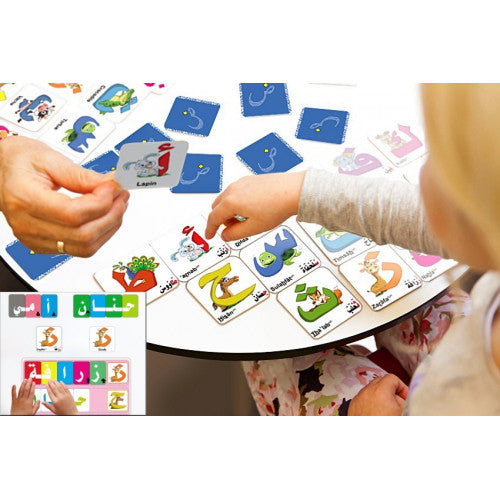 Jeu mémoire Mémots Les Animaux d'Ousratouna, illustré avec animaux colorés pour enfants à partir de 3 ans.