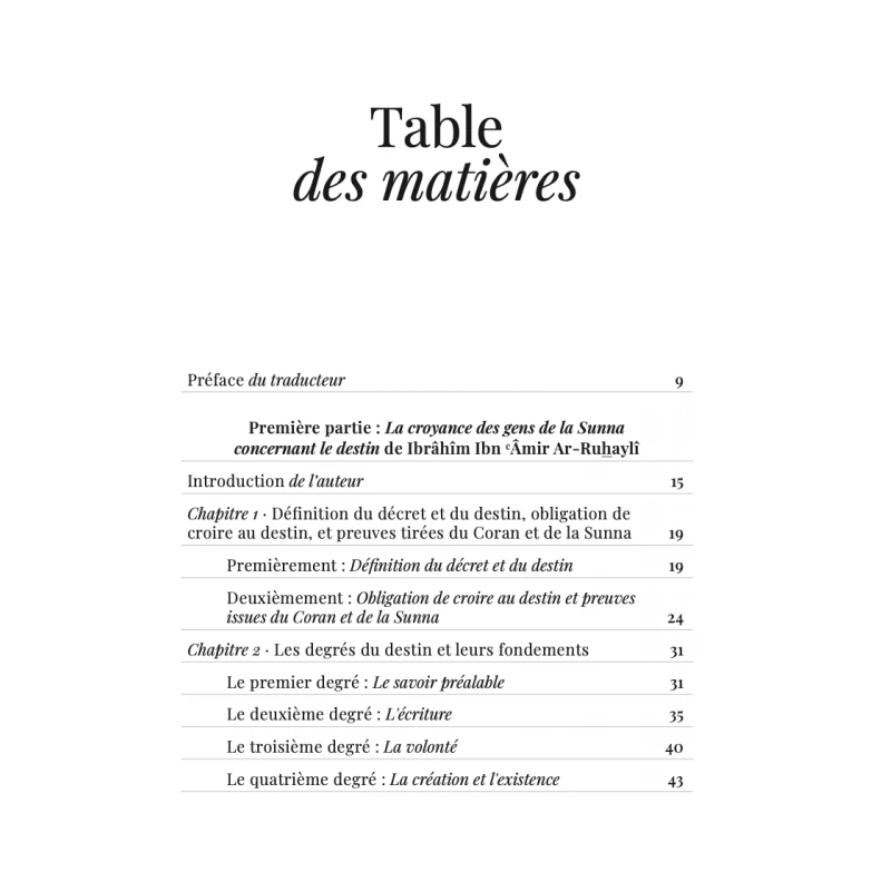 Livre "Mon Destin – Le décret divin expliqué" par Éditions Al Imam, couverture avec titre et logo visible.