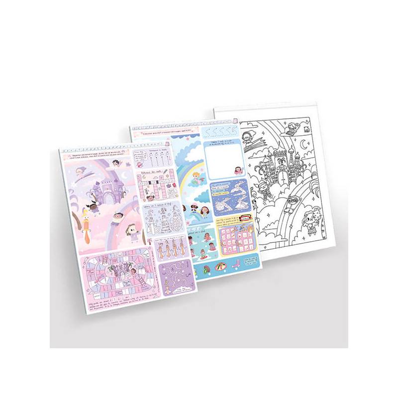 Jeu pour enfant Monde Des Houroufs, calendrier défi de 28 jours pour apprendre l'alphabet arabe, avec illustrations colorées.
