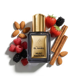 Roll-on Parfum Nabil Musc Makkah 5ml, flacon compact, parfum oriental avec parfum musc pour une fragrance délicate et longue durée