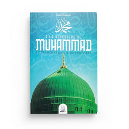 Livre "À La Rencontre de Muhammad" d'Omar Suleiman par Muslim City, couverture avec titre en blanc et images de silhouettes.