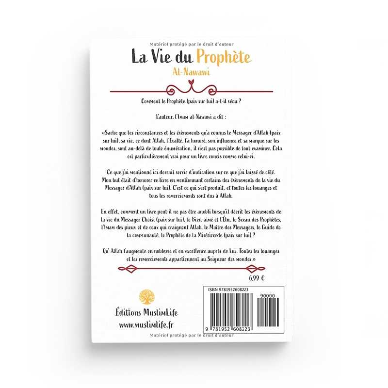 Livre La Vie du Prophète Nawawi de Muslim Life, édition en couverture avec titre visible et texte en arabe.