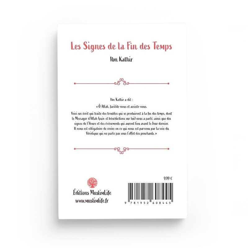 Livre "Les Signes de la Fin des Temps - Volume 1" d'Ibn Kathir, édition Muslim Life, couverture avec titre et illustrations religieuses.