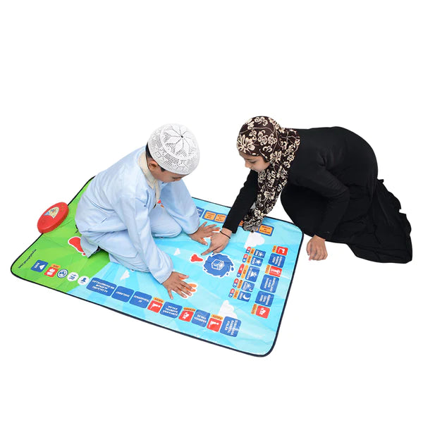 Tapis de prière interactif intelligent pour enfant My Salah Mat, jeu électronique éducatif avec lumières et sons.