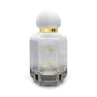 Parfum Musc Silver d'El Nabil, eau de parfum 65ml, flacon élégant avec logo, fragrance musquée et rafraîchissante.