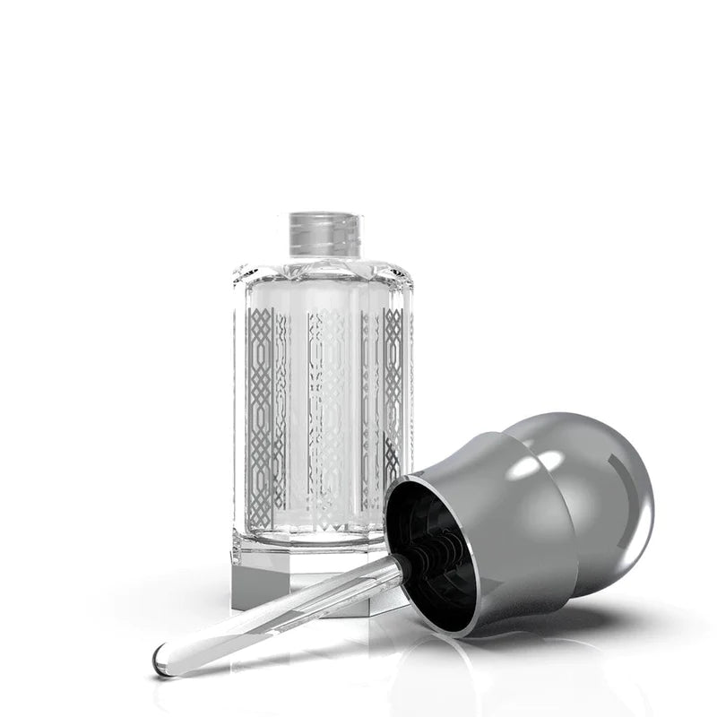 Parfum intime Musc Tahara Nabil en flacon en cristal de 6ml avec applicateur, parfum doux et élégant pour usage personnel.
