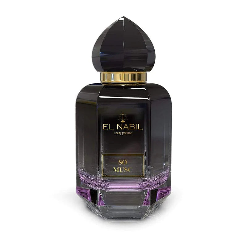 Parfum So Musc de Nabil, Eau de Parfum 65ml, flacon élégant avec design épuré, illustrant la fragrance musquée et sophistiquée.