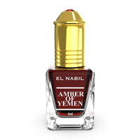 Roll-on Nabil Amber of Yemen, parfum de 5 ml avec flacon élégant, concentré de parfum oriental et chaleureux.
