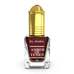 Roll-on Nabil Amber of Yemen, parfum de 5 ml avec flacon élégant, concentré de parfum oriental et chaleureux.