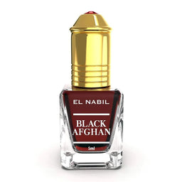 Parfum Nabil Roll-On 5ml Black Afghan, flacon portable avec capuchon noir, parfum oriental et boisé, pour une fragrance délicate