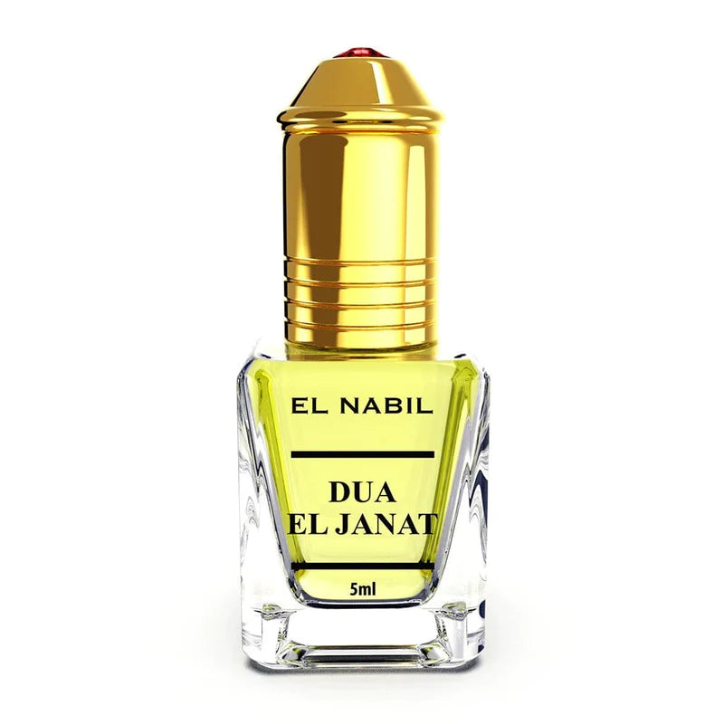 Parfum Nabil Roll-On 5ml Dua El Janat, flacon compact avec bouchon, parfum oriental et floral en format pratique.