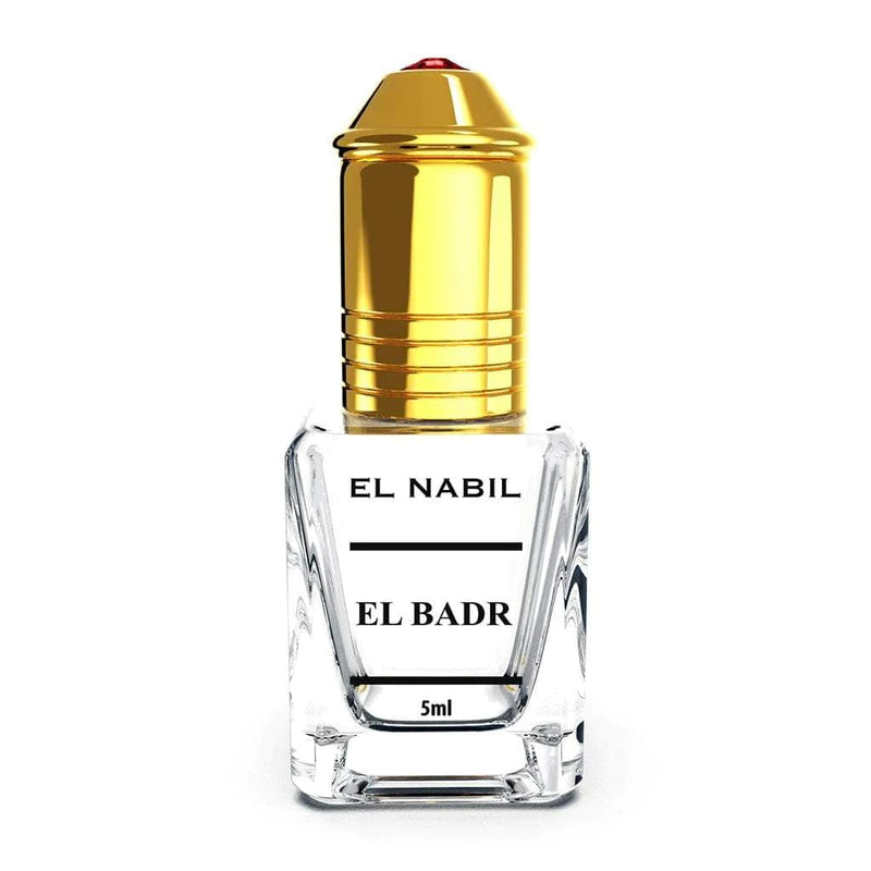 Roll-on parfum Nabil El Badr de 5ml, flacon en verre avec bouchon, présenté en image.