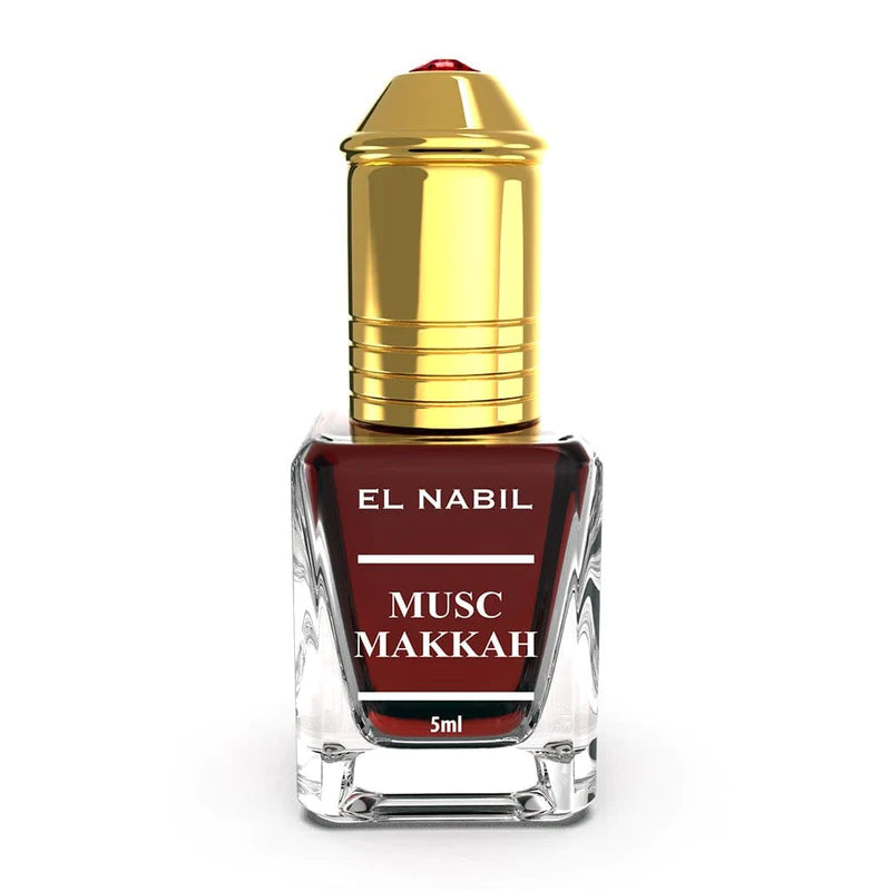 Roll-on Parfum Nabil Musc Makkah 5ml, flacon compact, parfum oriental avec parfum musc pour une fragrance délicate et longue durée