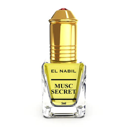 Roll-on parfum Nabil Musc Secret de 5ml, flacon compact avec applicateur roll-on, parfum oriental et musqué pour femme et homme