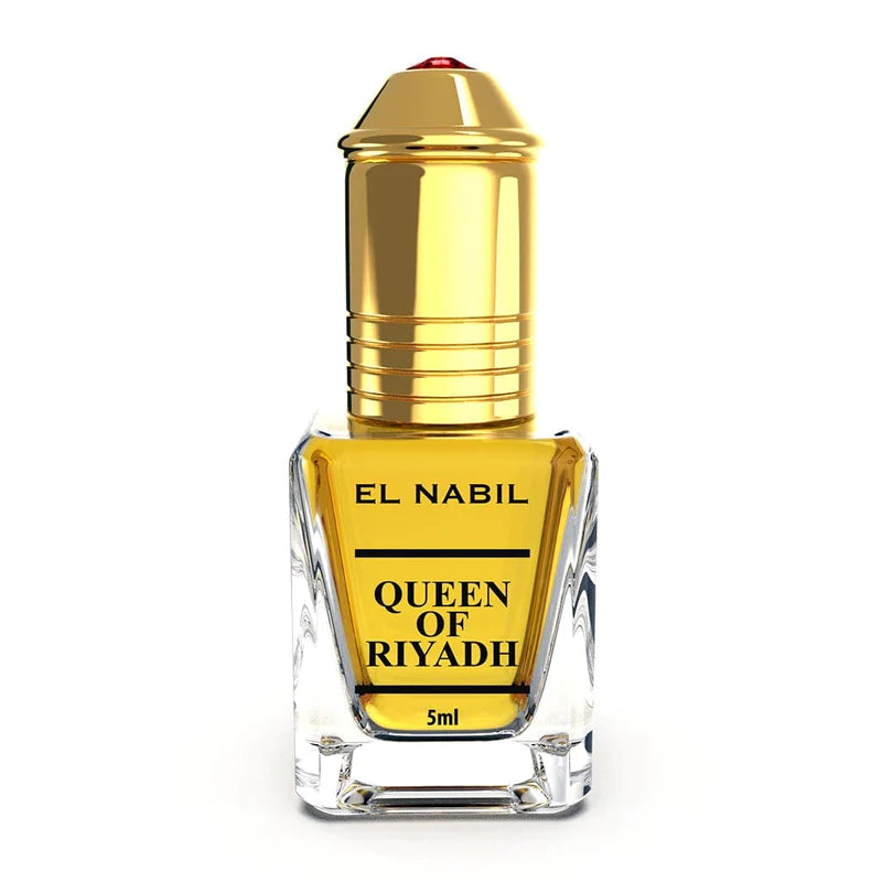 Roll-on parfum Nabil Queen Of Riyadh 5ml, flacon élégant avec parfum floral et orientale visible sur le flacon.