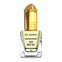 Roll-on parfum Nabil So Musc de 5ml, flacon compact avec applicateur roll-on, parfum doux et musqué, idéal pour une utilisation quotidienne