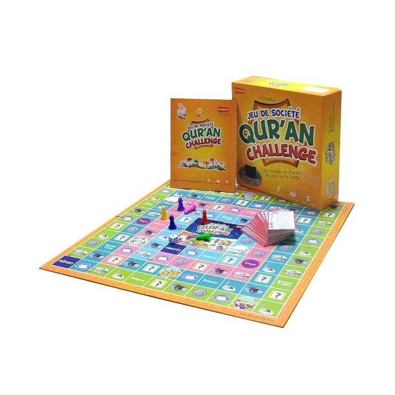 Jeu pour enfant Quran Challenge par Orientica, boîte contenant le Monde du Coran, éducatif et interactif, destiné aux jeunes.