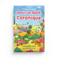 Livre pour enfants Cinq Minutes pour un Récit Coranique par Orientica, couverture colorée avec titre visible.