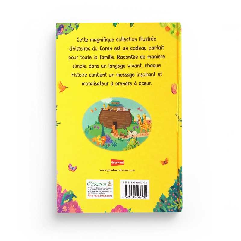 Livre pour enfants "Les 100 Plus Belles Histoires du Coran" de Saniyasnain Khan, couverture colorée, publié par Orientica.